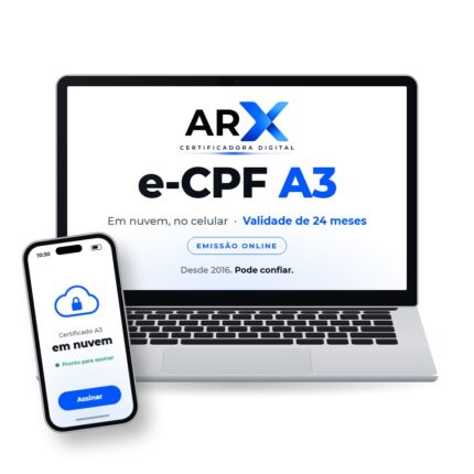 Certificado Digital e-CPF A3 em Nuvem – 24 meses